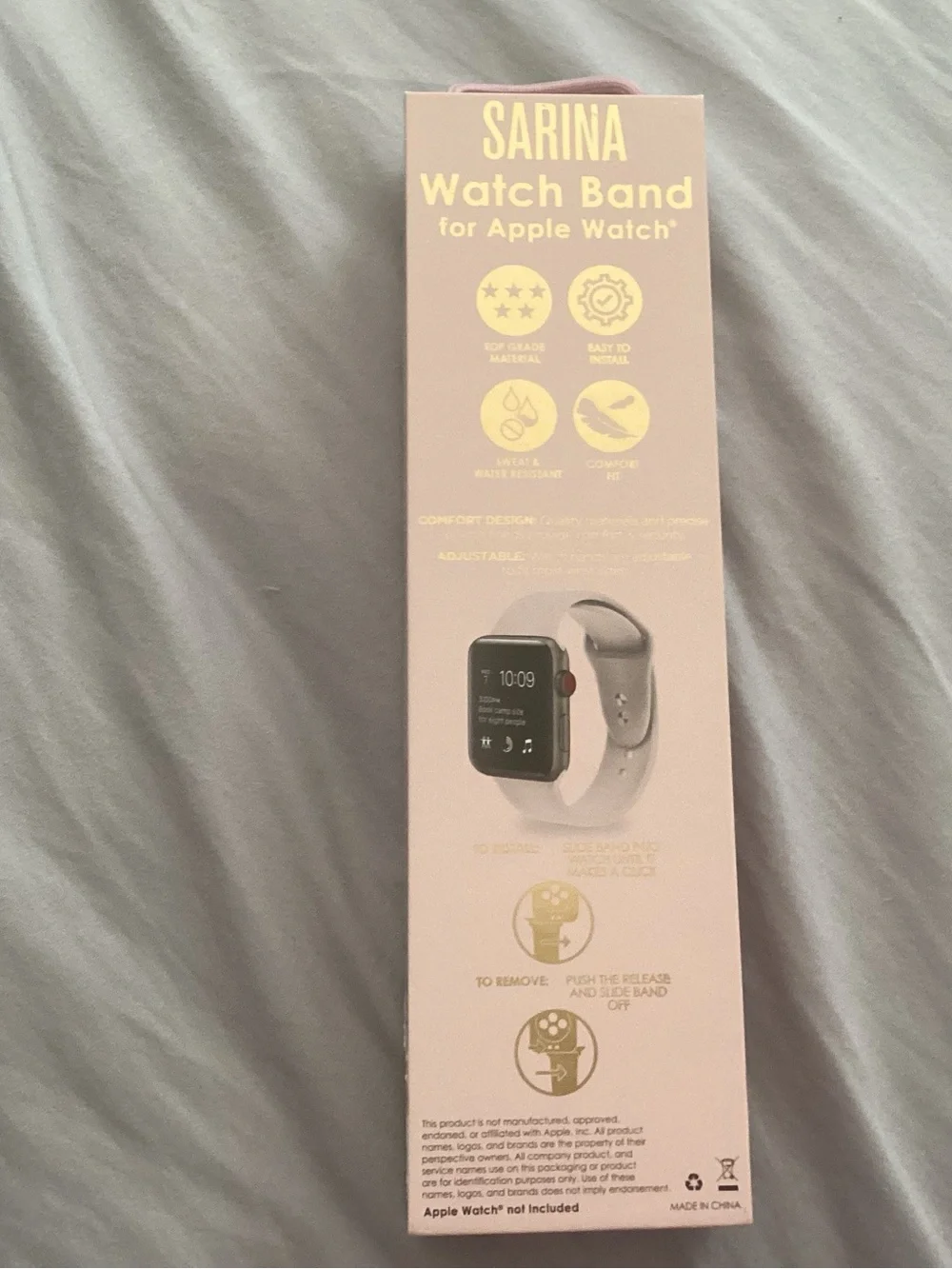 Sarina Soft Touch Silicone Watch Band for Apple Watch – Light Pink